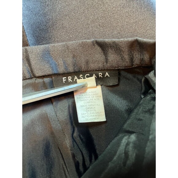 Frascara Silk Wool Pants Black Eveningwear Cocktail Wedding Old Money Designer 8 - Picture 4 of 16